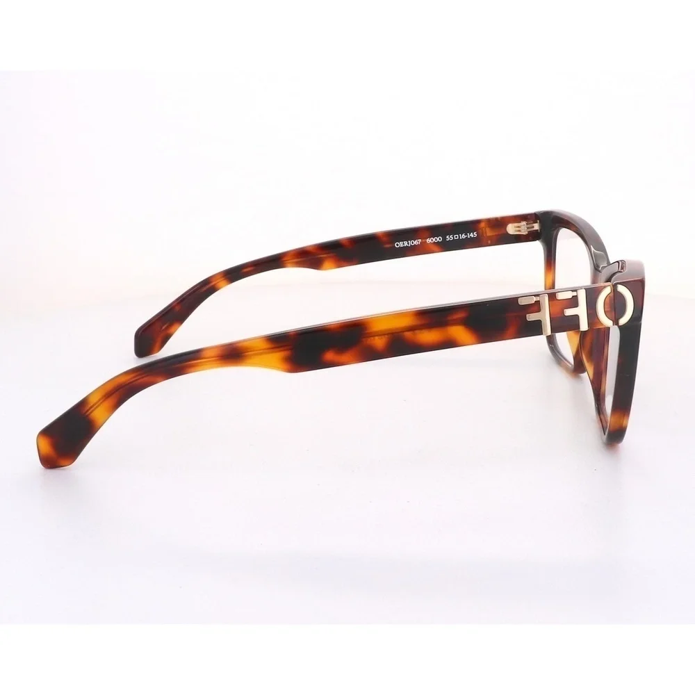 NWT Off-White Style 67 Havana Square 55mm Eyeglasses